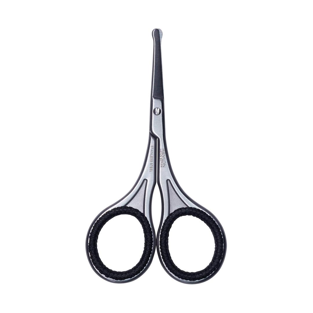 Revlon Safety Scissors, Men's Series Hair Removal Tools, High Precision Blade, Stainless Steel (Pack of 1)