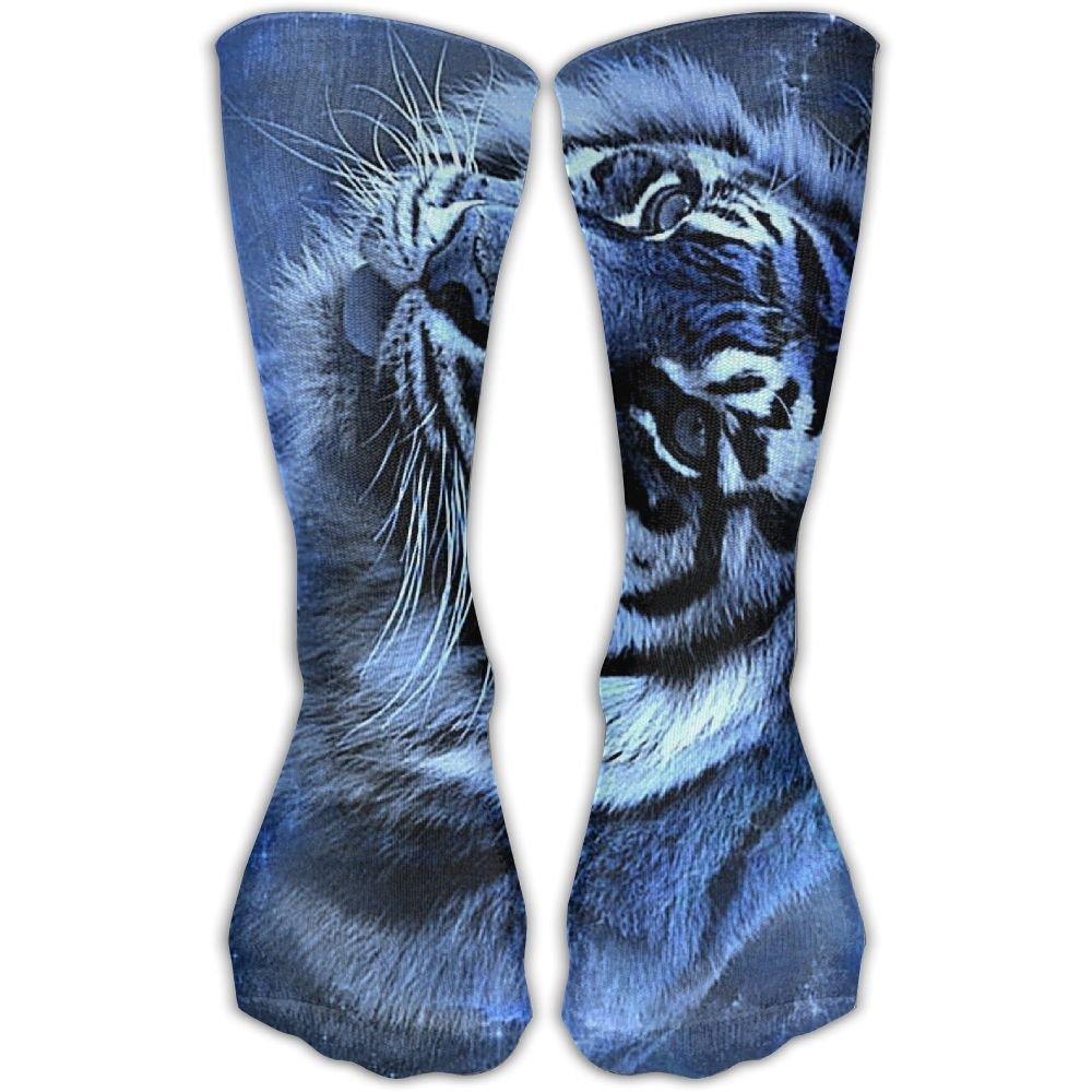 Unisex Classics Socks Withe Tiger King Athletic Stockings 30cm Long Sock One Size