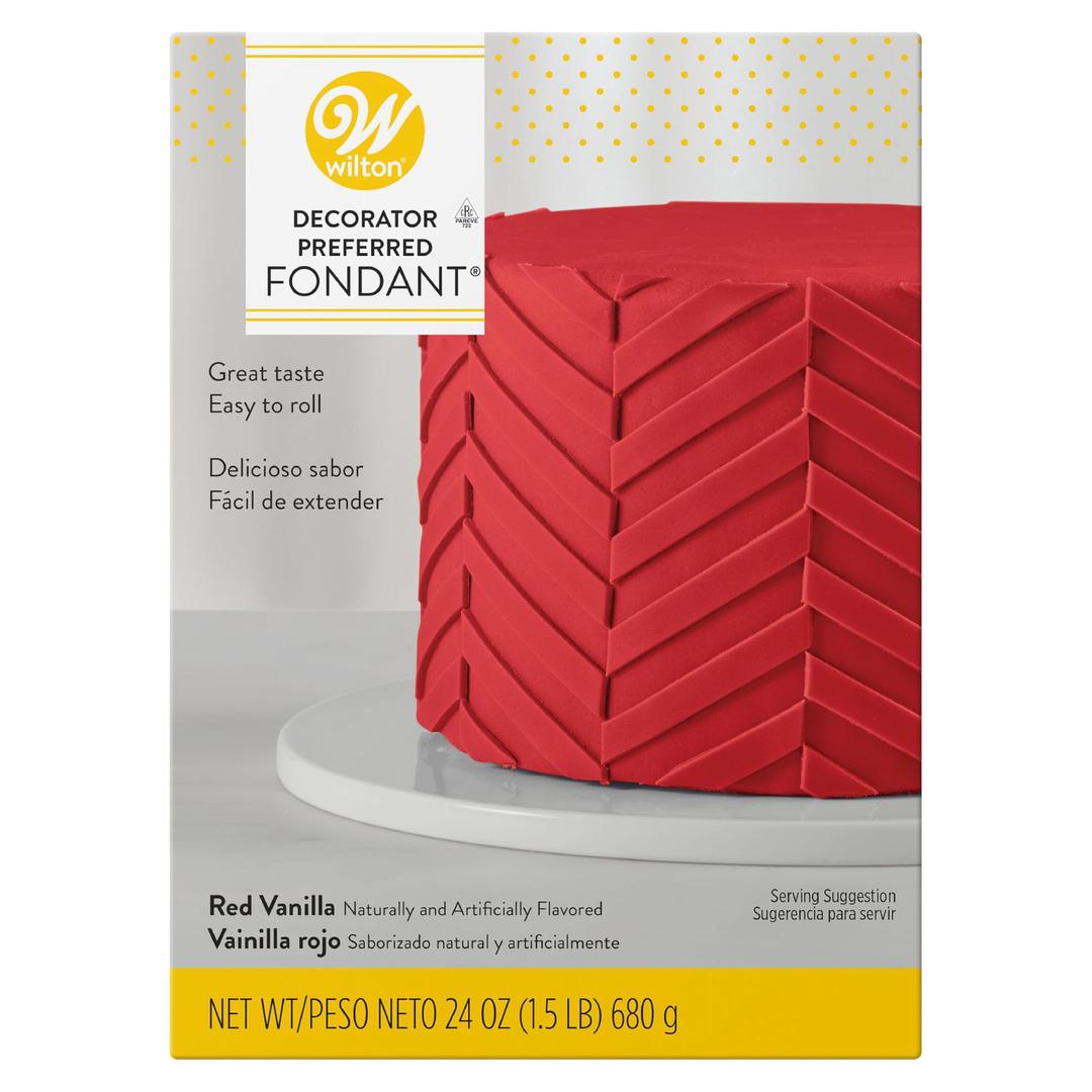 Wilton W7102-04 Decorator Preferred Fondant 24oz, 24 ounce, Red