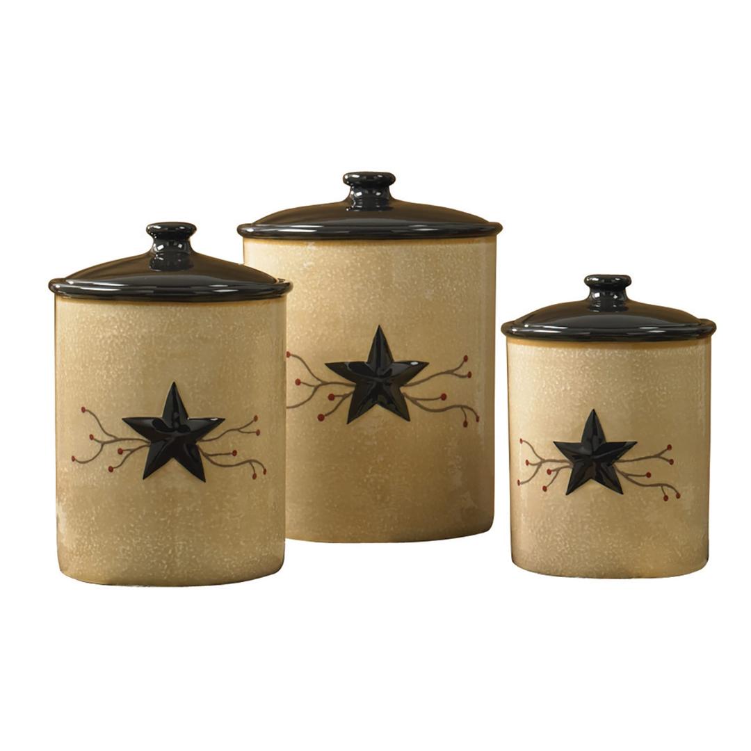 Park Designs Star Vine Canisters (Set of 3), Multicolor