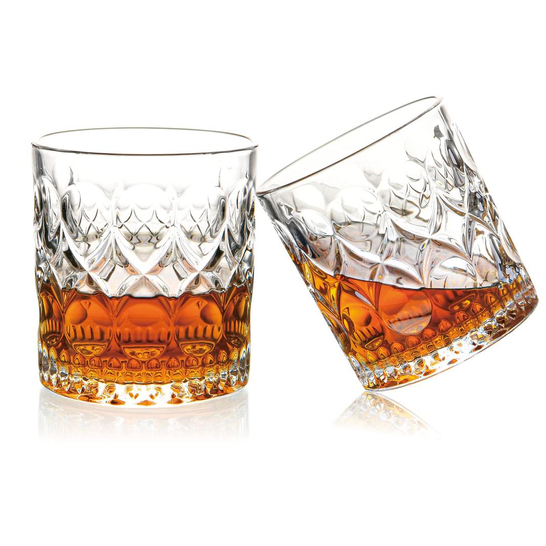 Old Fashioned Whiskey Glasses, Lead-free crystal clear glass,Boutique packaging，10-Ounce,Set of 2