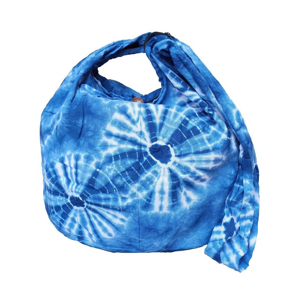 BTP! Tie Dye Sling Crossbody Shoulder Bag Purse Hippie Hobo Cotton Bohemian Colorful Firework