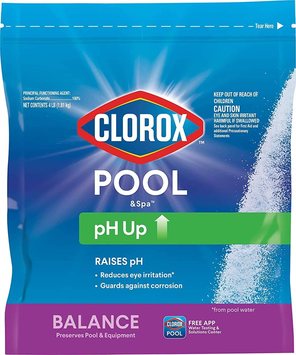 Clorox® Pool&Spa™ Swimming Pool pH Up, Raises pH, Protects Against Eye and Skin Irritation, 4LB (Pack of 1)