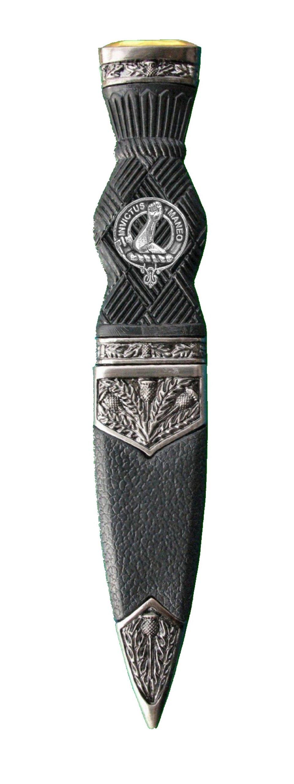 SZCO Supplies 7.25" Small Sgian Dubh Scottish Dirk Knife, Black