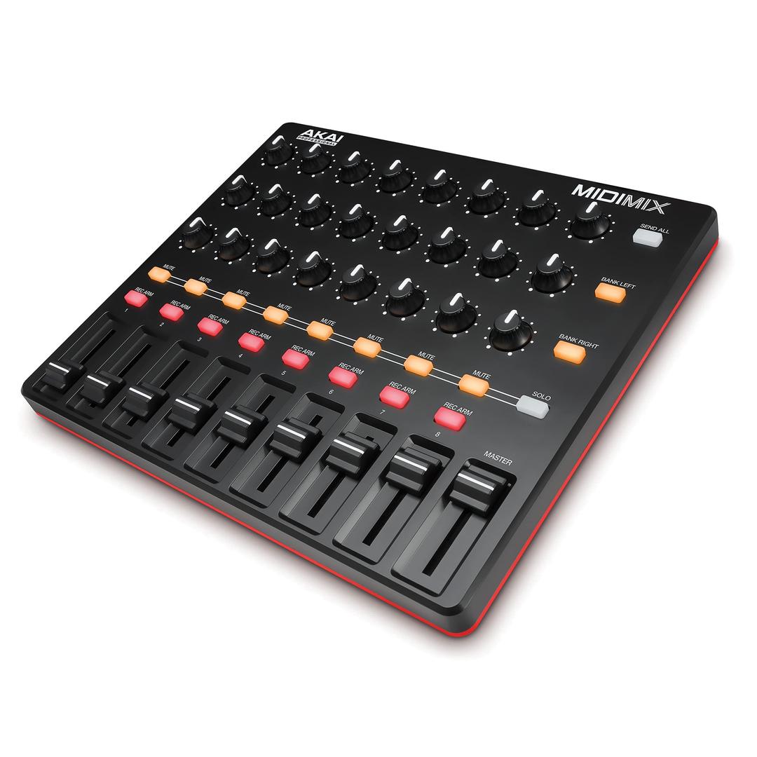 AKAIProfessional MIDImix - USB MIDI Controller Mixer with Assignable Faders & Master Fader, 24 Knobs and 16 Buttons, 1 to 1 Mapping With Ableton Live