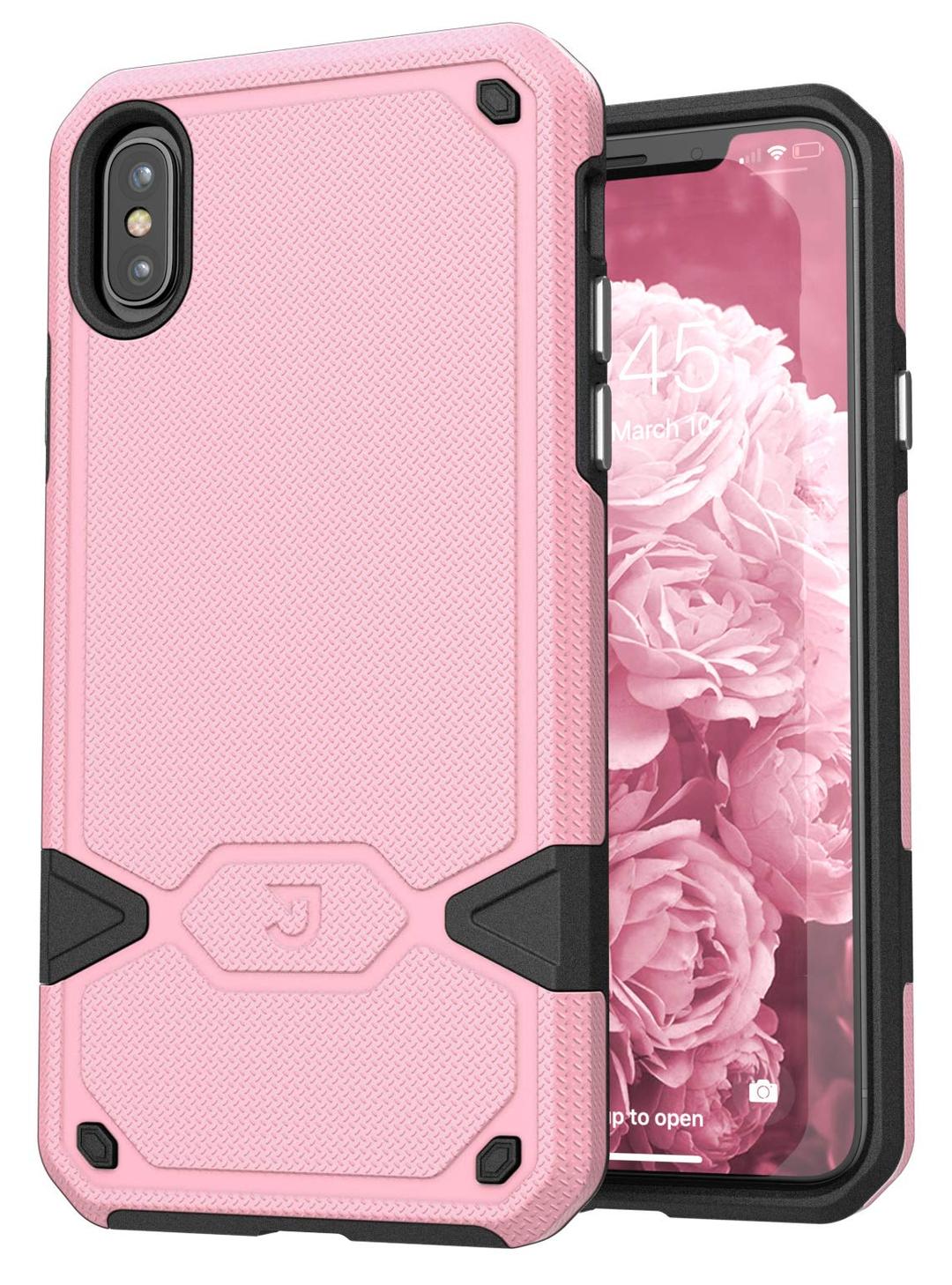 Jaagd Slim Dual-Layer Combo Case for iPhone X and Xs, Pink