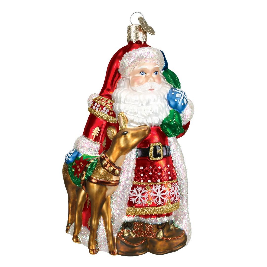 Old World ChristmasOrnaments: Assortment of Santas Glass Blown Ornaments for Christmas Tree, Nordic Santa