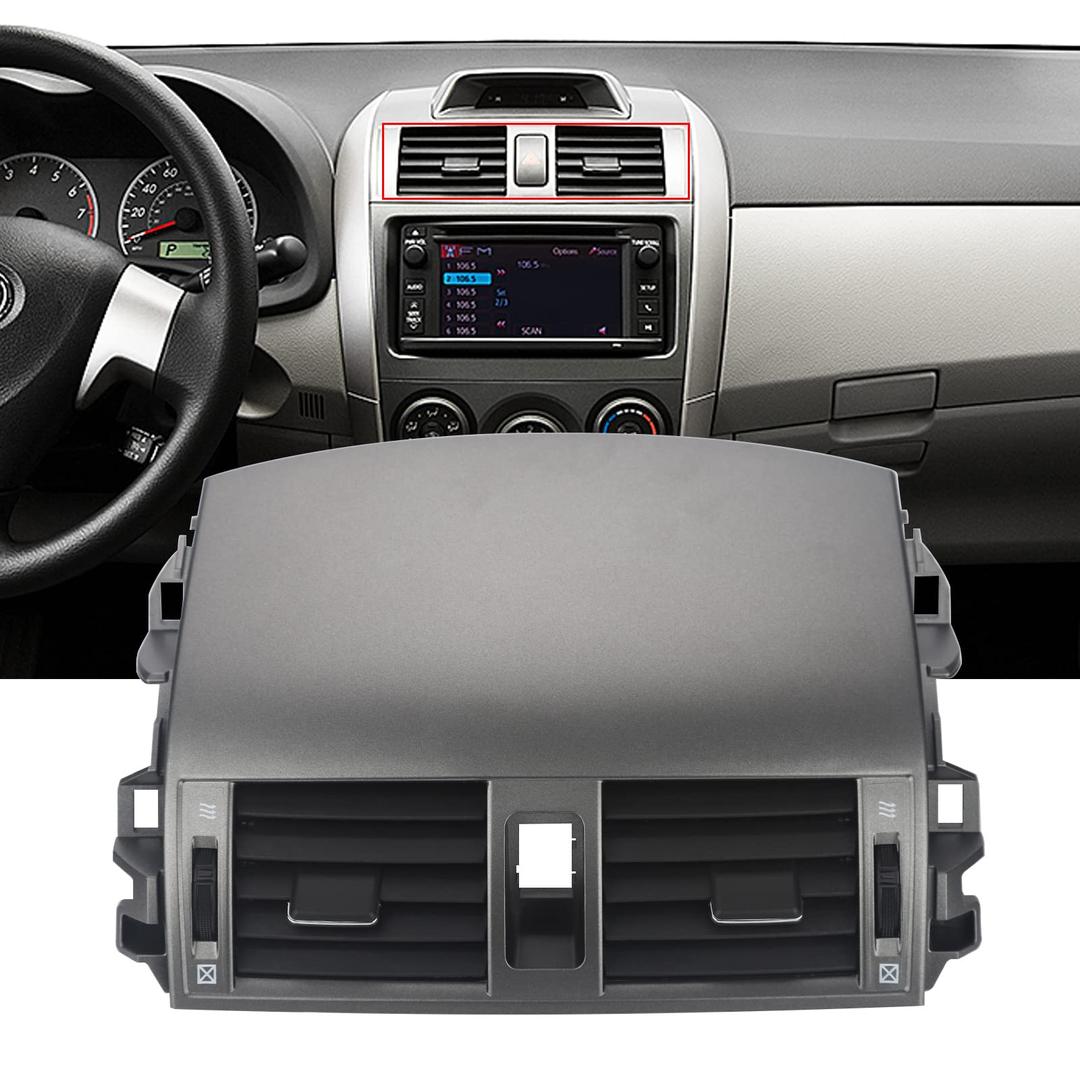 ZONFANT Upgrade Adjustable Air Volume Center Dash A/C Outlet Air Vent Panel With Hand Wheels Compatible With 2008-2013 Corolla, Replace#55670-02160 55663-02060