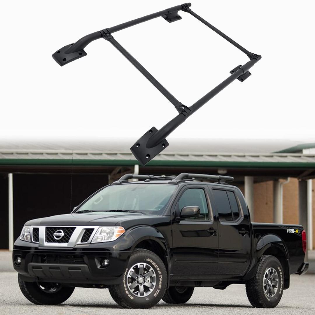 ANTS PART Roof Rack Rails Cross Bars Fit for 2007-2017 Nissan Frontier 4 Door Aluminum Rooftop Cargo Racks Black