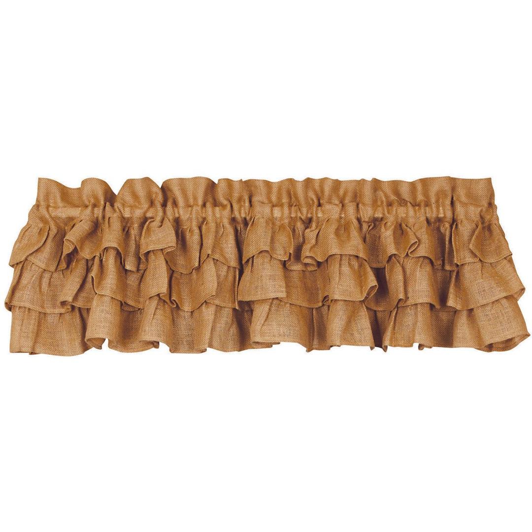 Triple Ruffle Burlap Country Valance