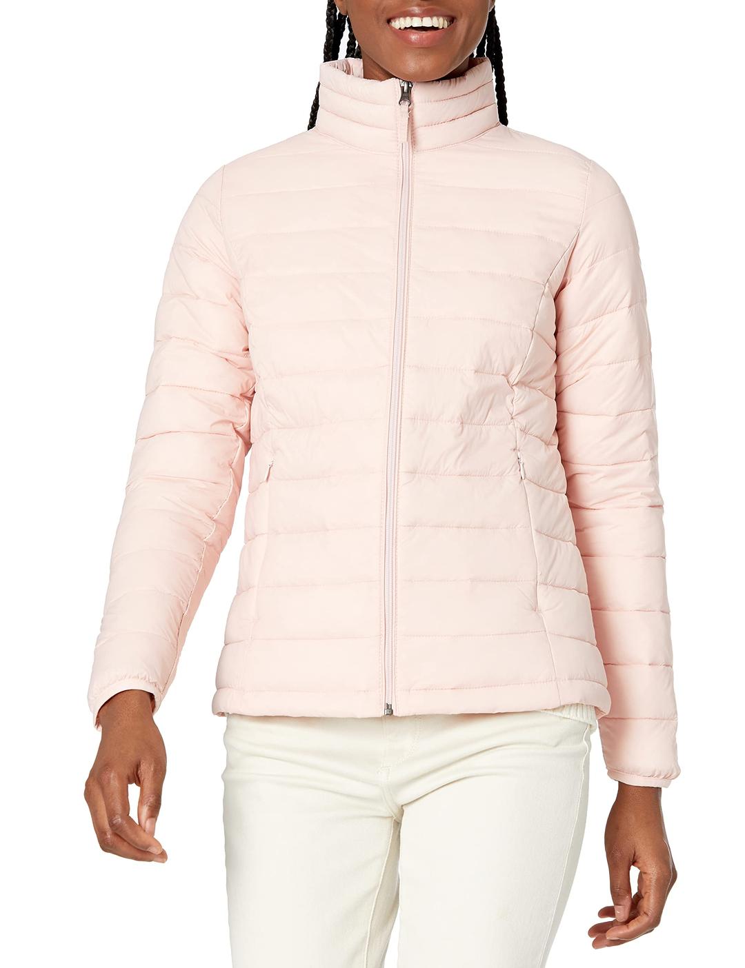 Amazon Essentials Women's Lightweight Long-Sleeve Water-Resistant Packable Puffer Jacket (Available in Plus Size)