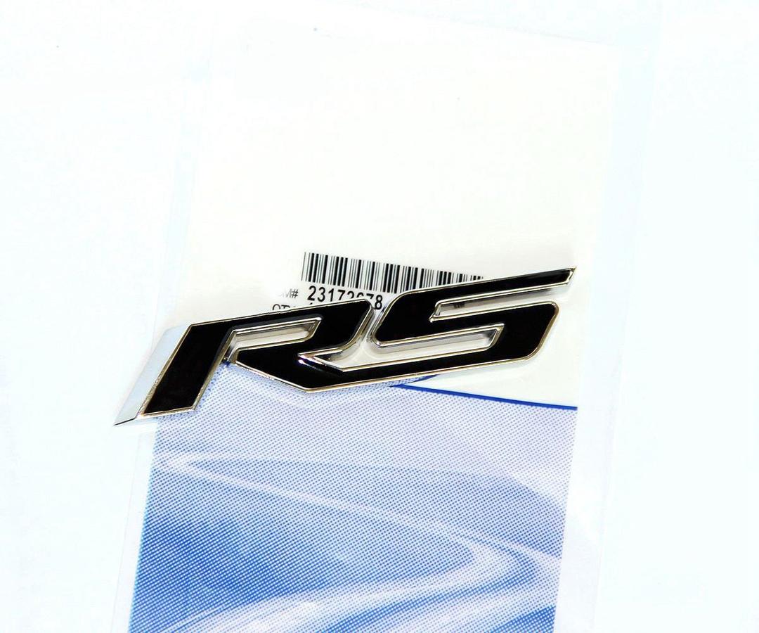 1x OEM Black Rs R S Emblem Badge Sticker 3D Logo Metal Compatible with Zl1 1LE Series