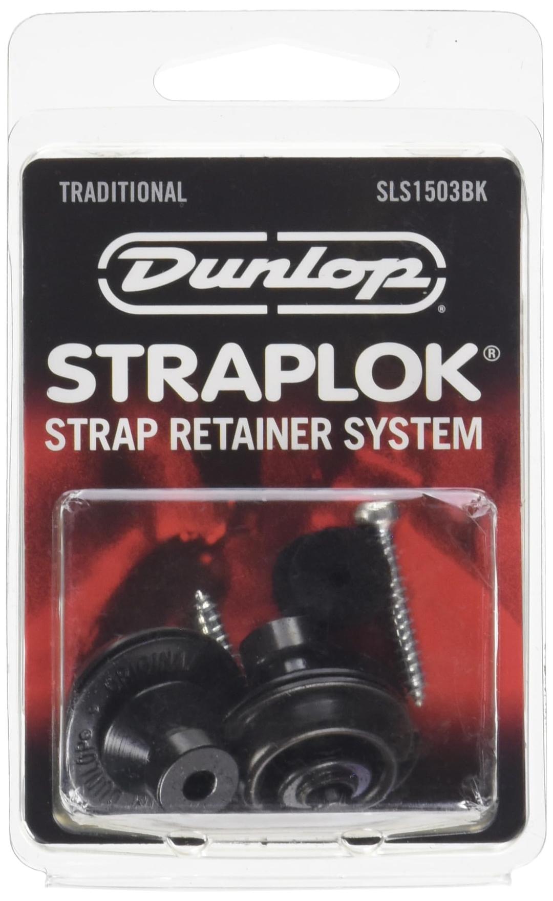 Dunlop Straplok® Traditional Strap Retainer System, Black