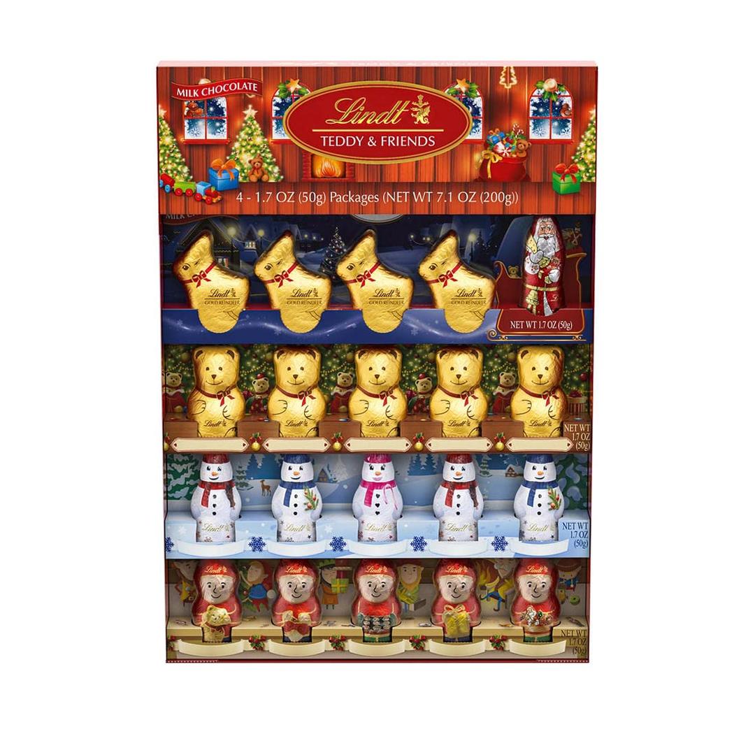 Lindt Holiday Milk Chocolate Figures Novelty Pack, Great for Holiday Gifting, 7.1 Ounce