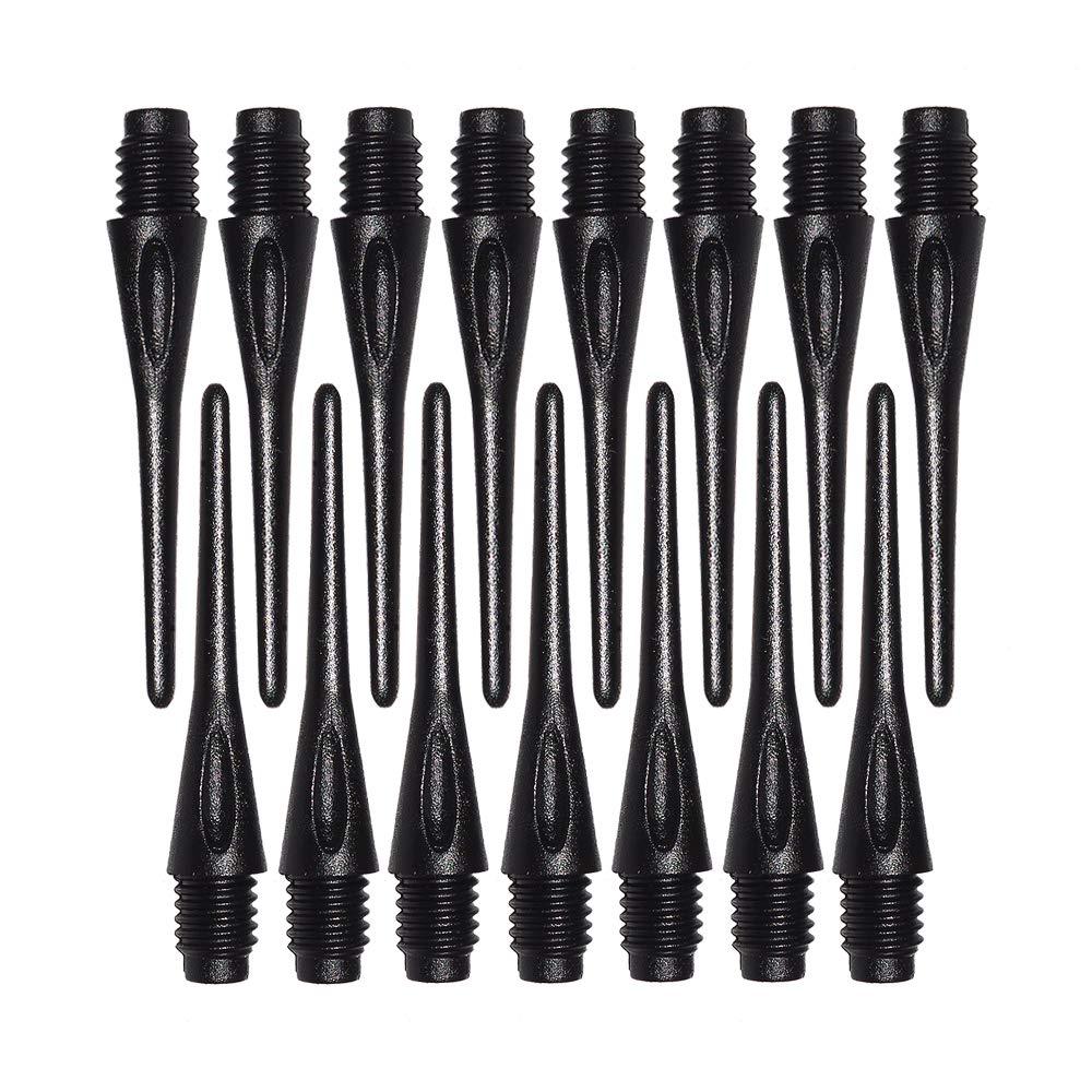 2BA Thread Soft Tip Dart Points 150/300 Pack - Plastic Dart Tips Replacement Dart Accessories Set - Black