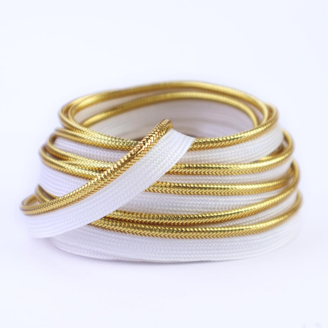 Golden Piping Trim with Metallic Lip Welting 0.4inch/1cm Bias Tape Trim for Sewing Home Decor Upholstery 5 Yards