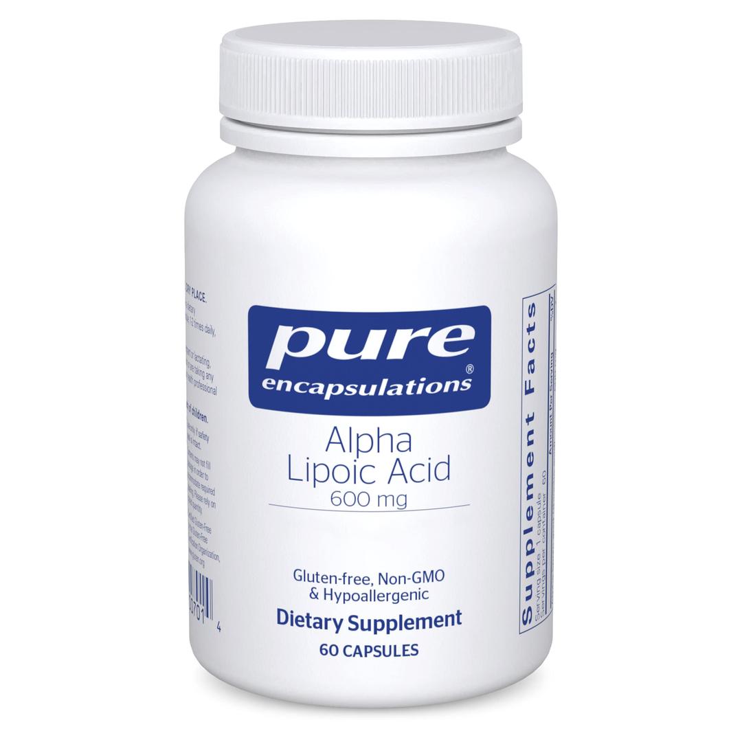 Pure EncapsulationsAlpha Lipoic Acid 600 mg - ALA Supplement for Liver Support, Antioxidants, Nerve Health, Cardiovascular Health & Carbohydrate Support - Premium Alpha Lipoic Acid - 60 Capsules