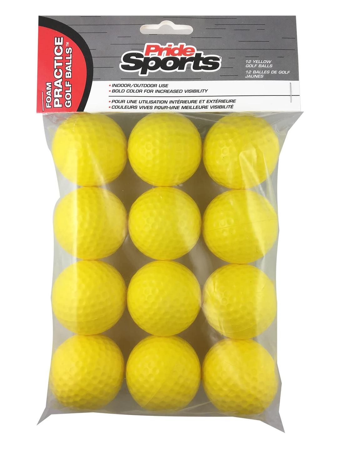 PrideSports Practice Golf Balls, 12 Count