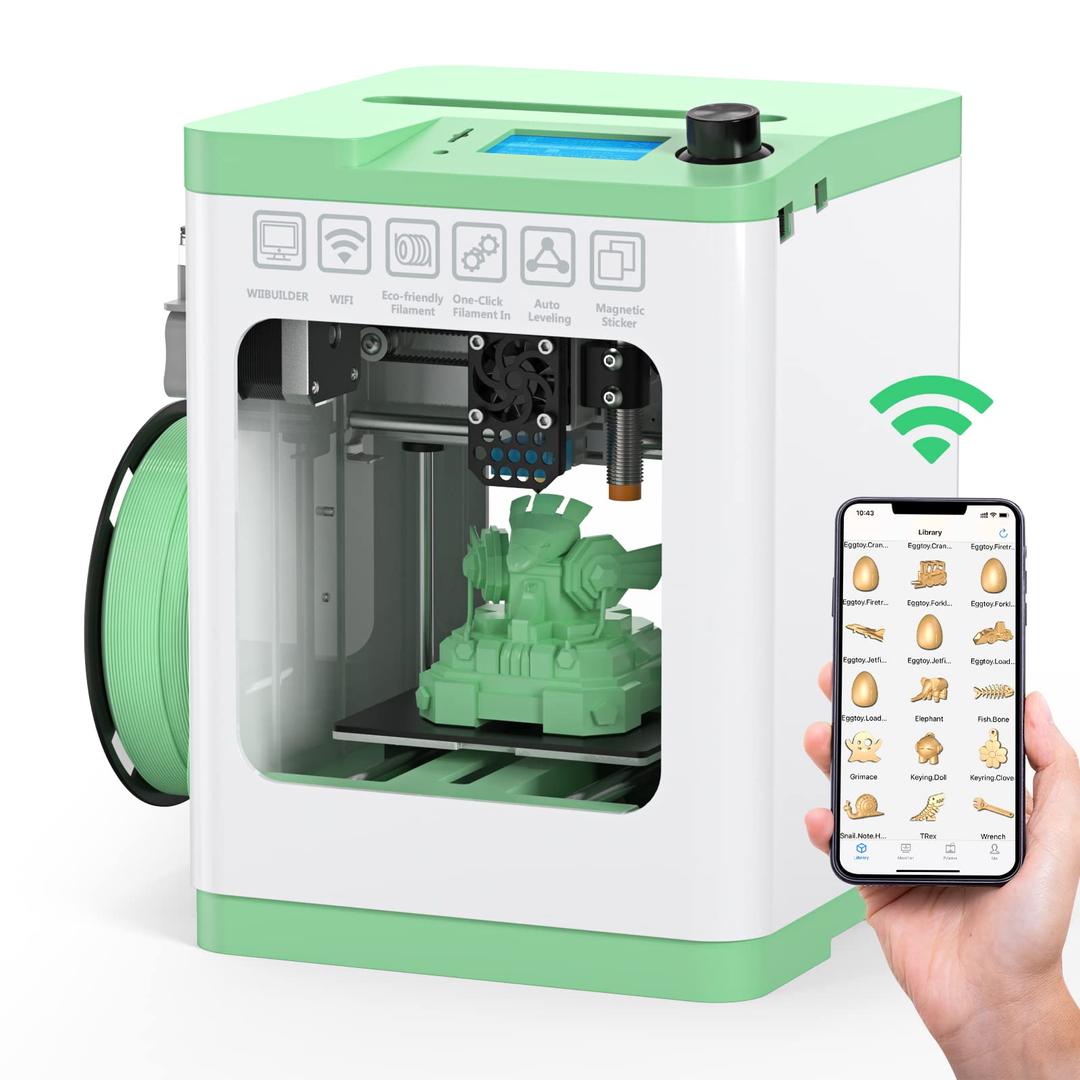 Tina2S 3D Printer with WiFi Cloud Printing, Fully Assembled and Mini 3D Printer for Beginners and Kids with Auto Leveling, High Precision Printer with Smart Control and Heated Spring Steel Build Plate