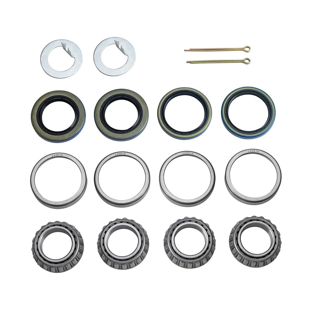 Part of 2 Trailer Wheel Hub Bearings Kit Fits for 1-1/16'' 2000Lbs L44649/L44610, Grease Seal 12192TB ID 1.250'' and 15192TB ID 1.500'' Cotter Pin