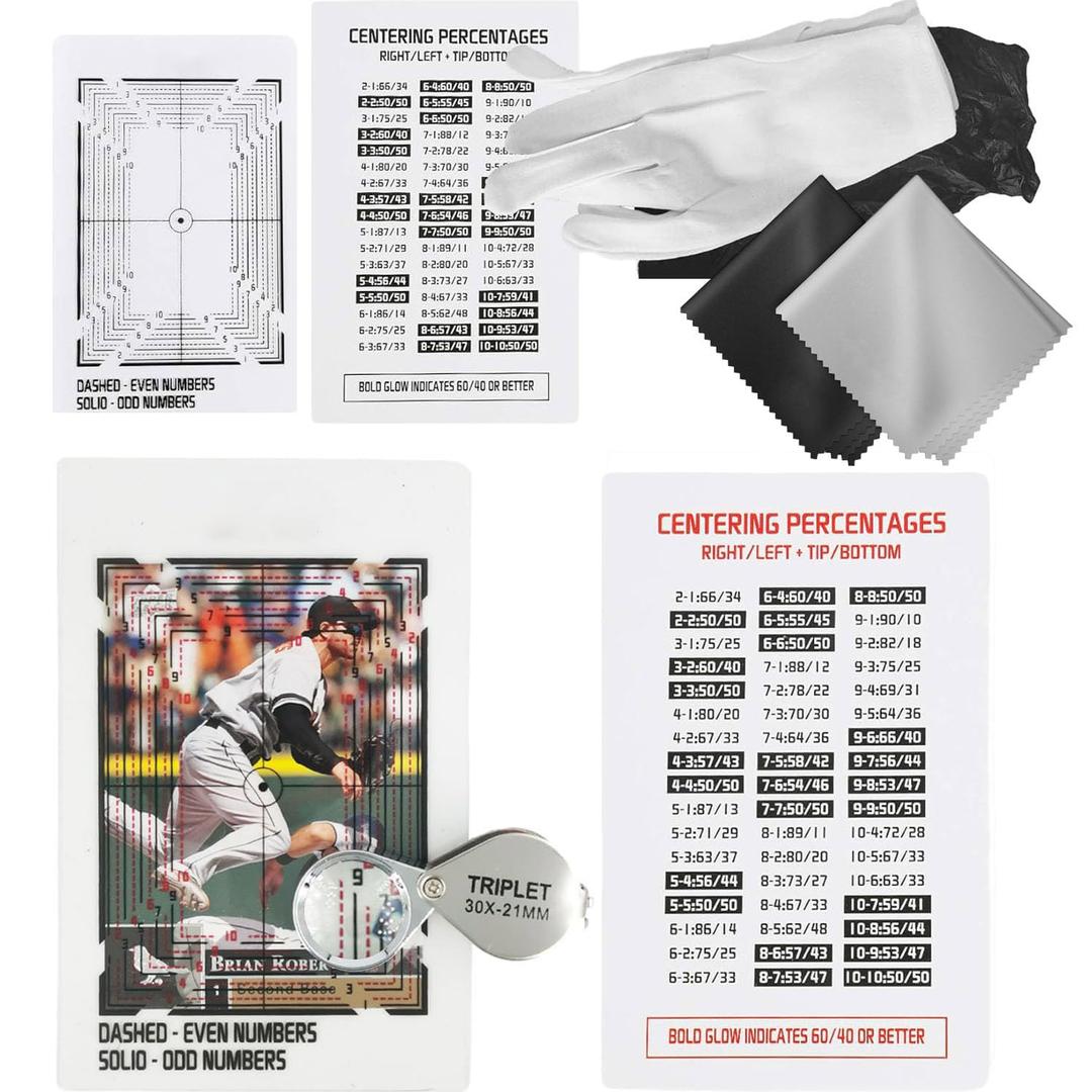 Card Centering Grading Tool, Sports Trading Cards Measuring Tools, Sports Cards Grading Kit.