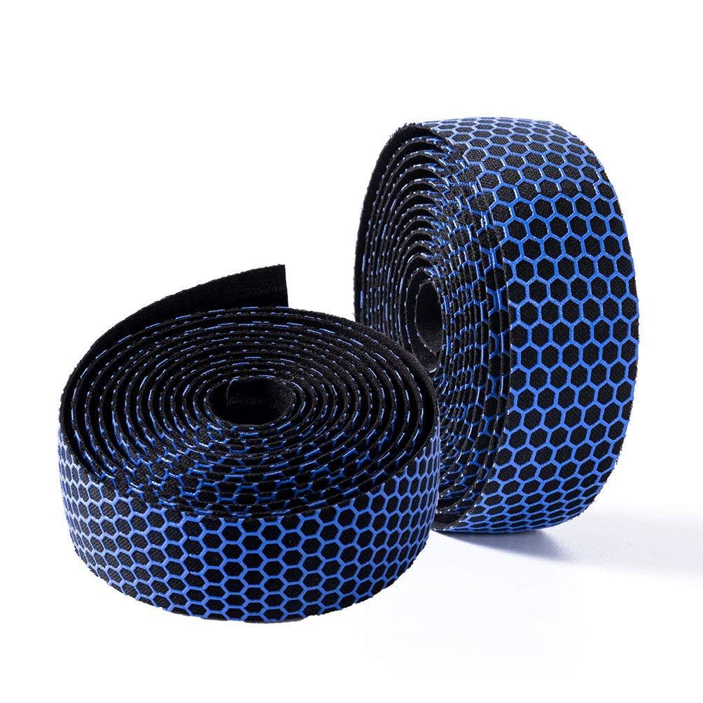 KASTWAVEBike Handlebar Tapes, Hex Bike Handlebar Tape, Road Bicycle Bar Tape, Handle Wraps 2 Rolls for Road Bikes and Cycling (Blue)