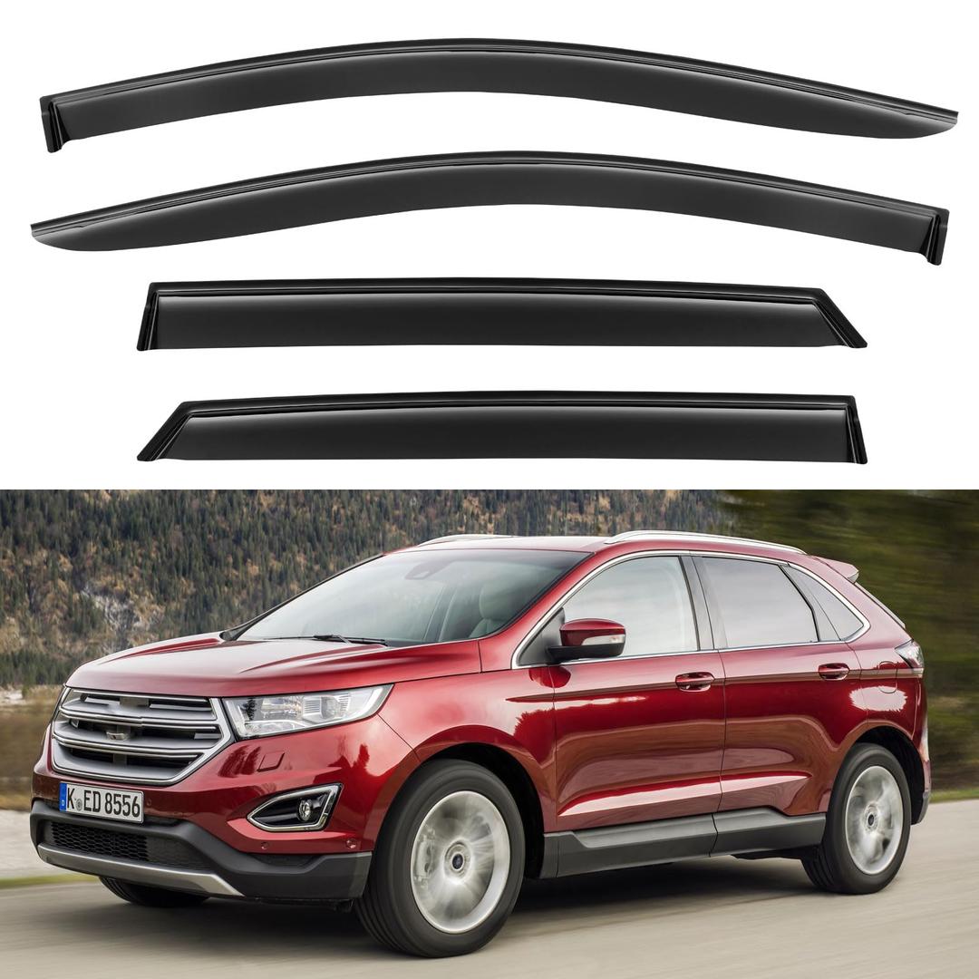 Window Visors Rain Guards Shield for 2015-2024 Ford Edge, Window Wind Deflectors Vent Shades for 15-23 Edge