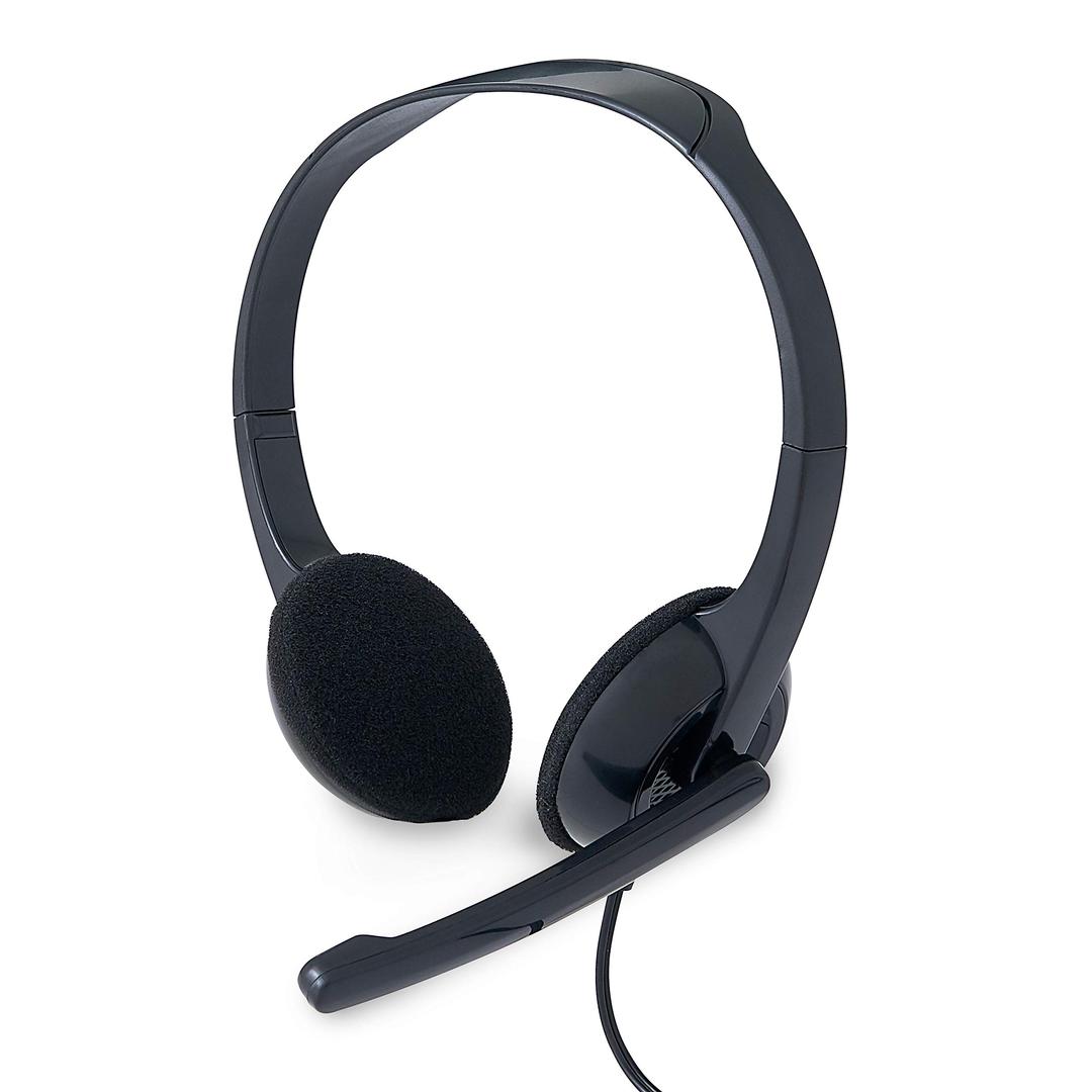 Verbatim Stereo 3.5mm Headset with Microphone,Black