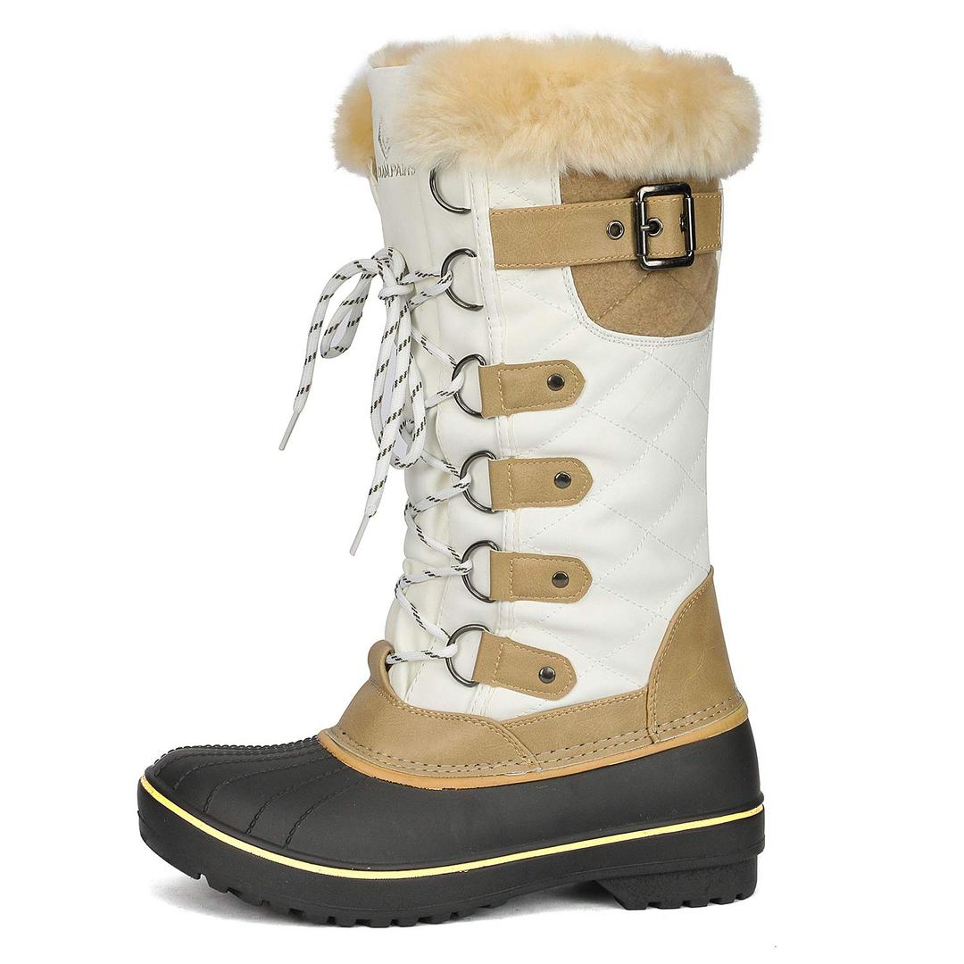 DREAM PAIRS Women's DP Warm Faux Fur Lined Mid Calf Winter Snow Boots