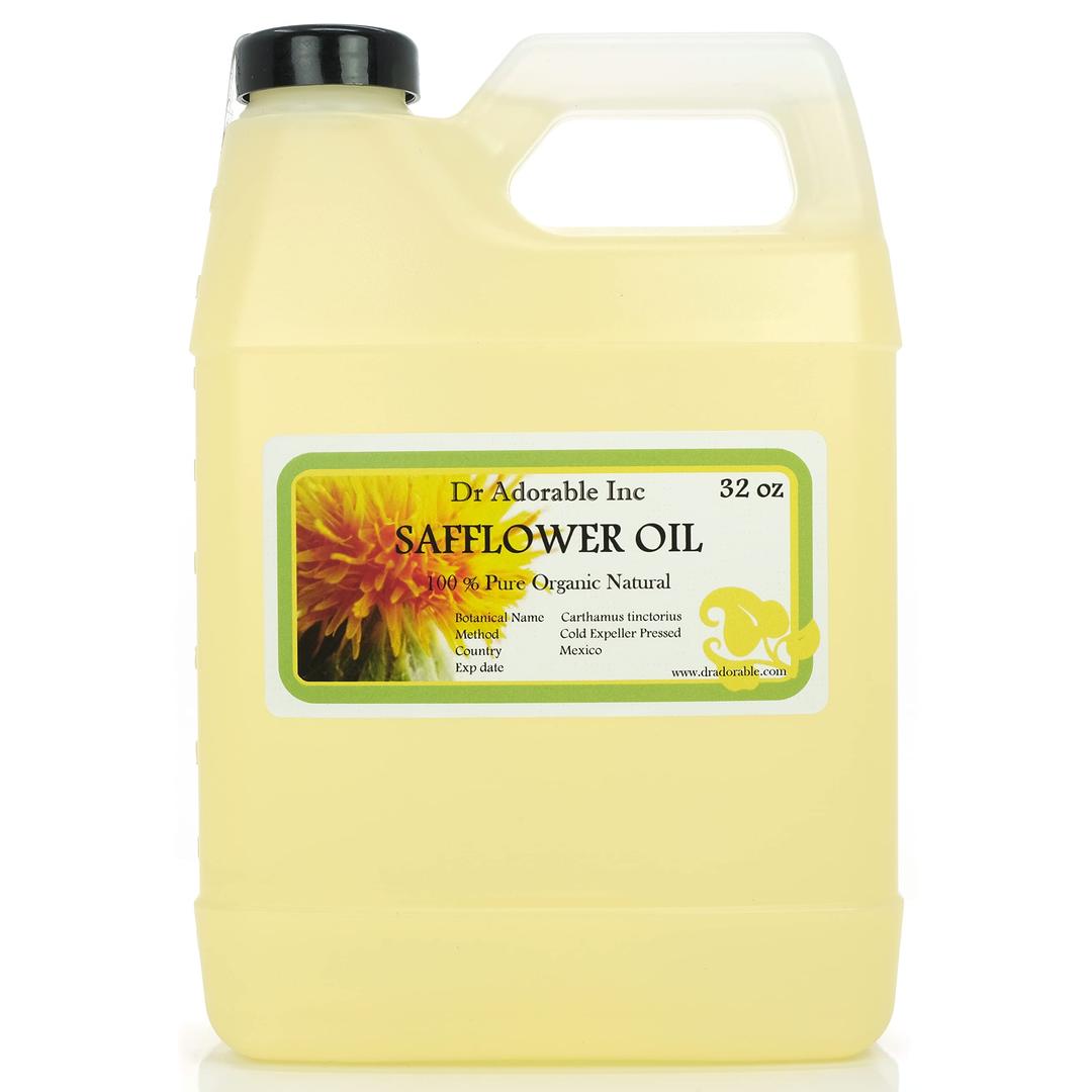 Dr Adorable Premium Safflower Oil High Oleic Organic 100% Pure 32 Oz