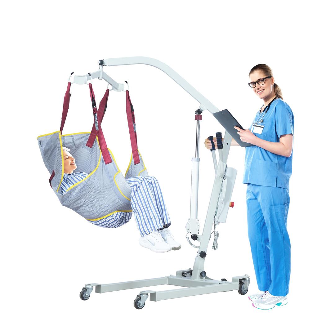 Electric Patient Lift w/Adjustable Base and with Sling,500lbs Electric Hoyer-Lift for Home,Hospital,Healthcare, Patient Transfer Lifter w/8000N Powerful Motor