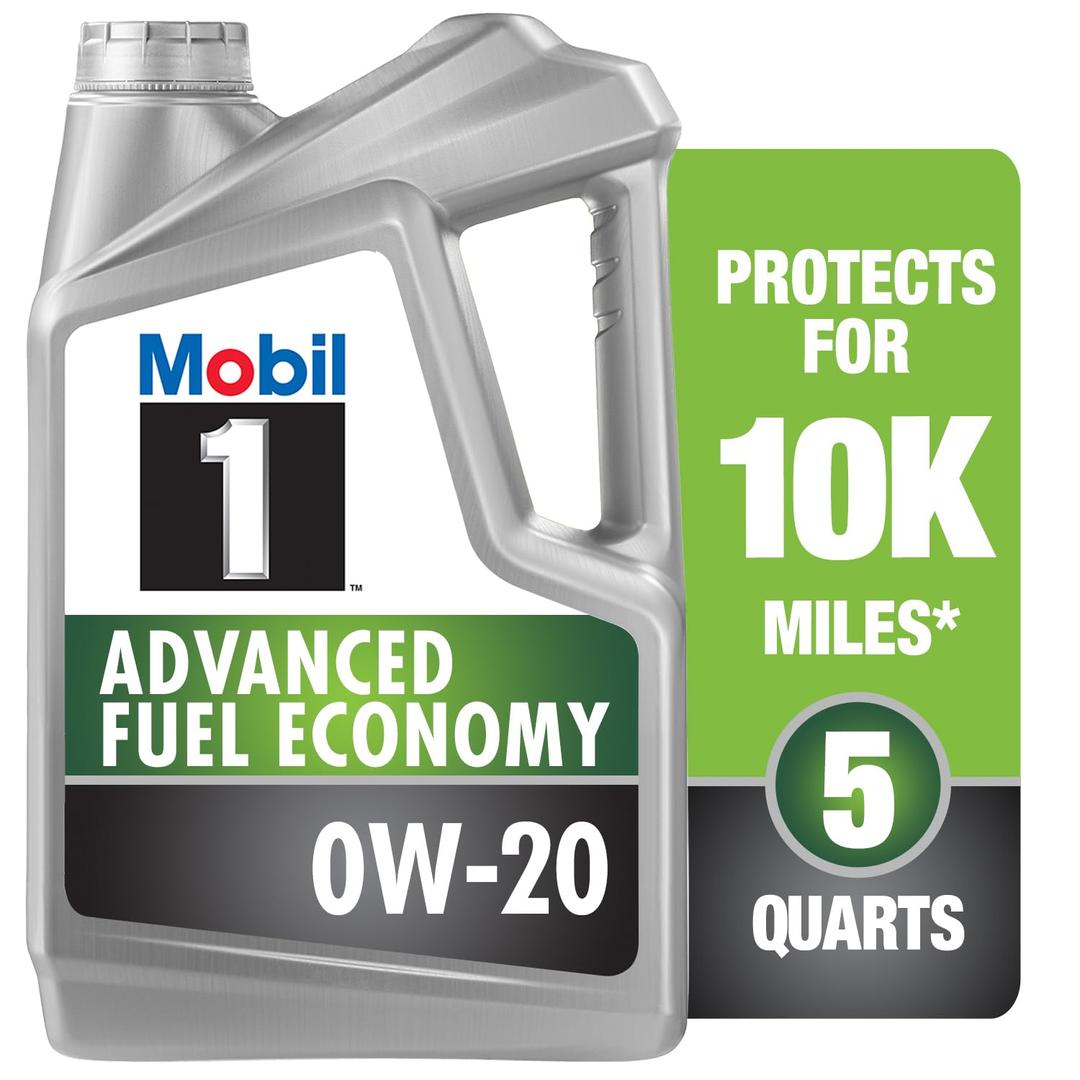 Mobil1 Advanced Fuel Economy Full Synthetic Motor Oil 0W-20, 5 Quart