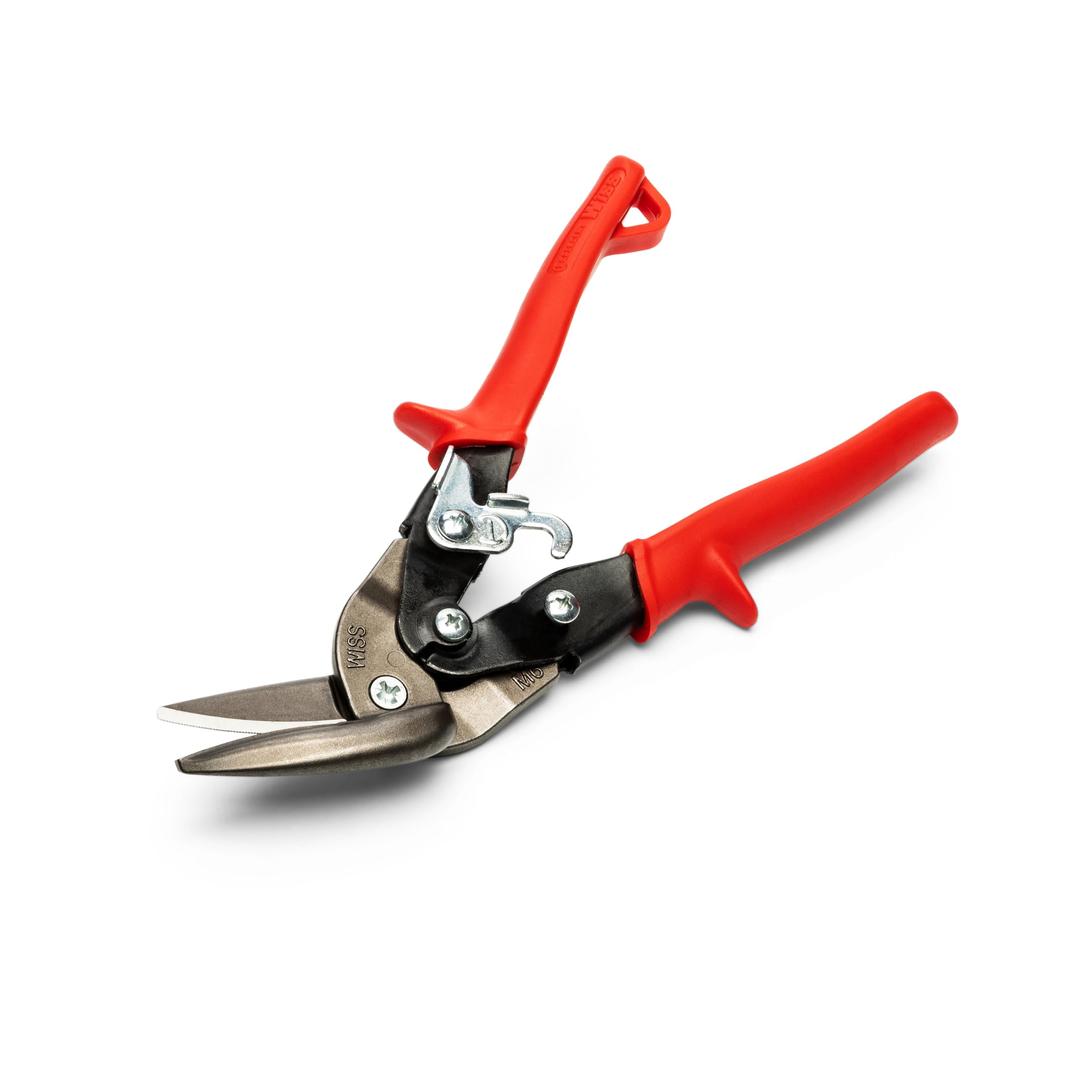 Crescent Wiss 9-1/4" Metalmaster Offset Straight and Left Cut Aviation Snips - M6R , Red