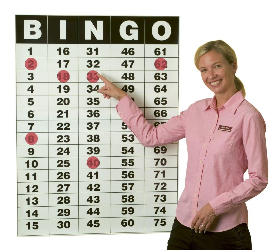 S&S Worldwide Giant Bingo Masterboard Poster (41" H x 30.5" W) and Static Cling Chips Set