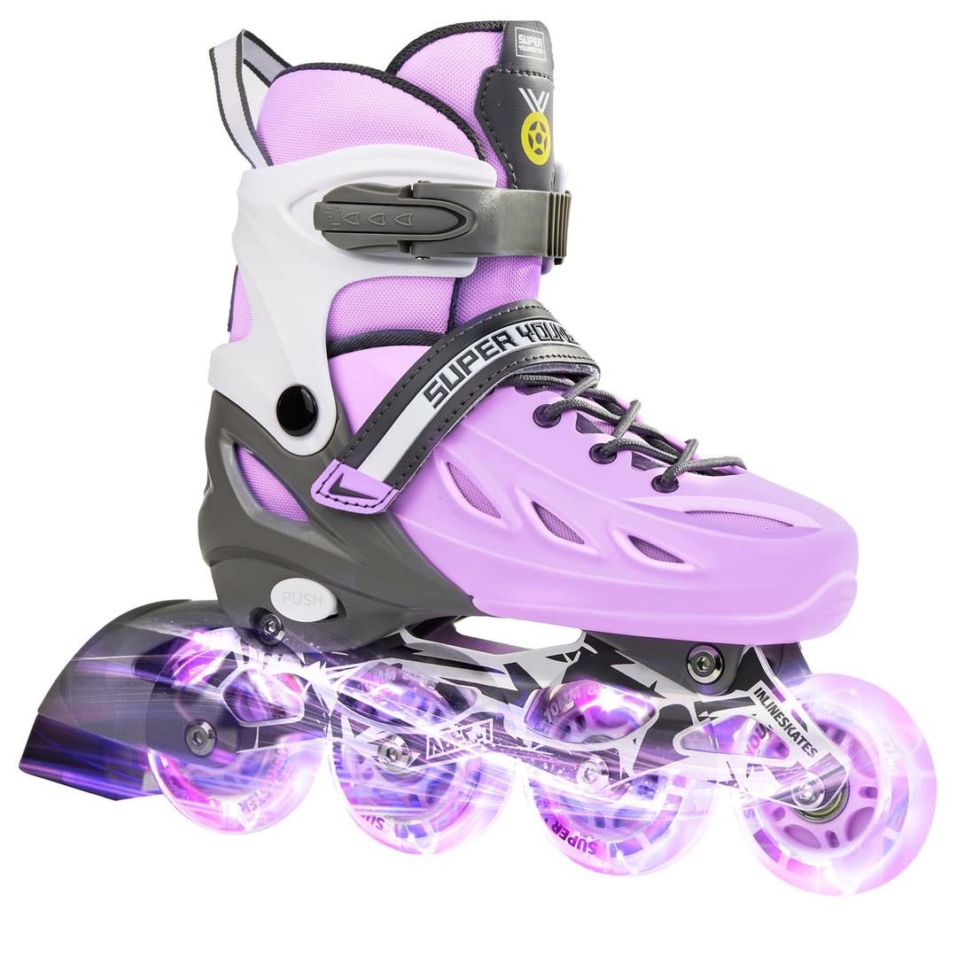 Adjustable Inline Skates for Boys Girls Ages 4-12 with Light Up Wheels, Roller Skates Blades for Youth Kids Indoor & Outdoor Beginners