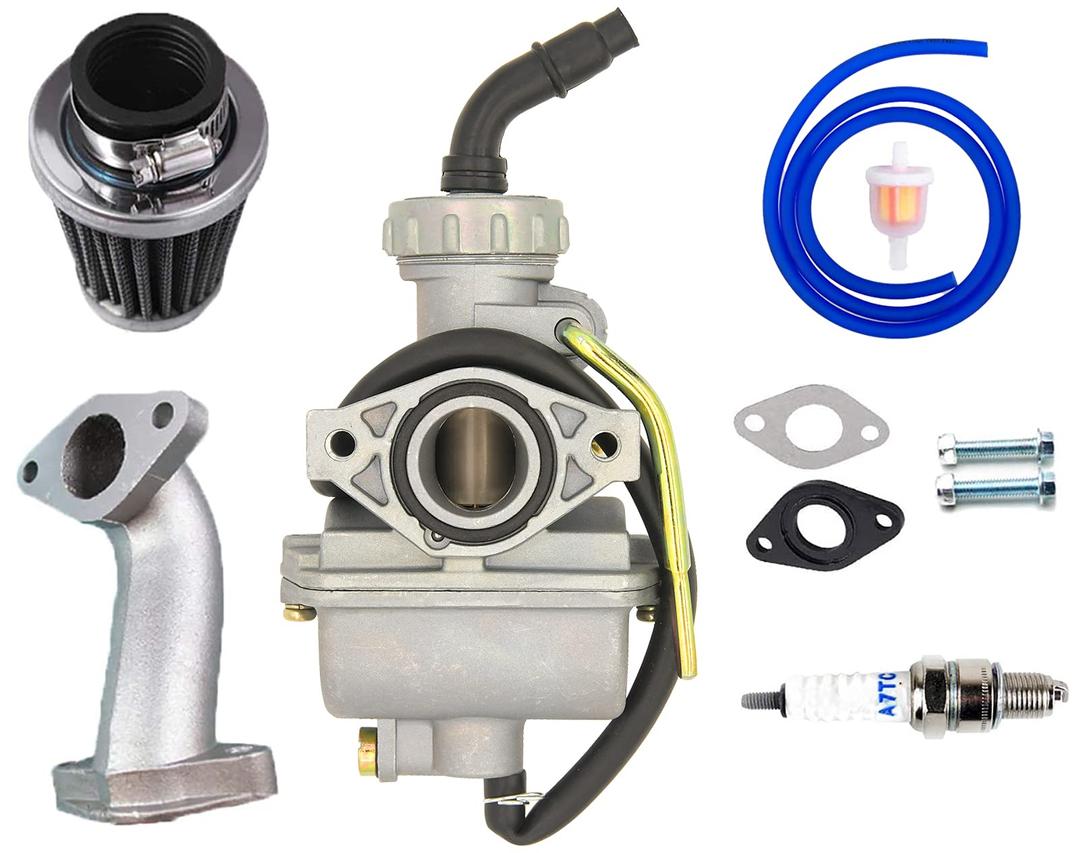 PZ20 Carburetor PZ20 Carb for Kazuma Baja 50cc 70cc 90cc 110cc 125cc TaoTao 110B NST SunL Chinese Quad 4 stroke ATV 4 wheeler Go kart Dirt Bike Honda CRF50F XL75 CRF80F XR50R with Air Fuel Filter