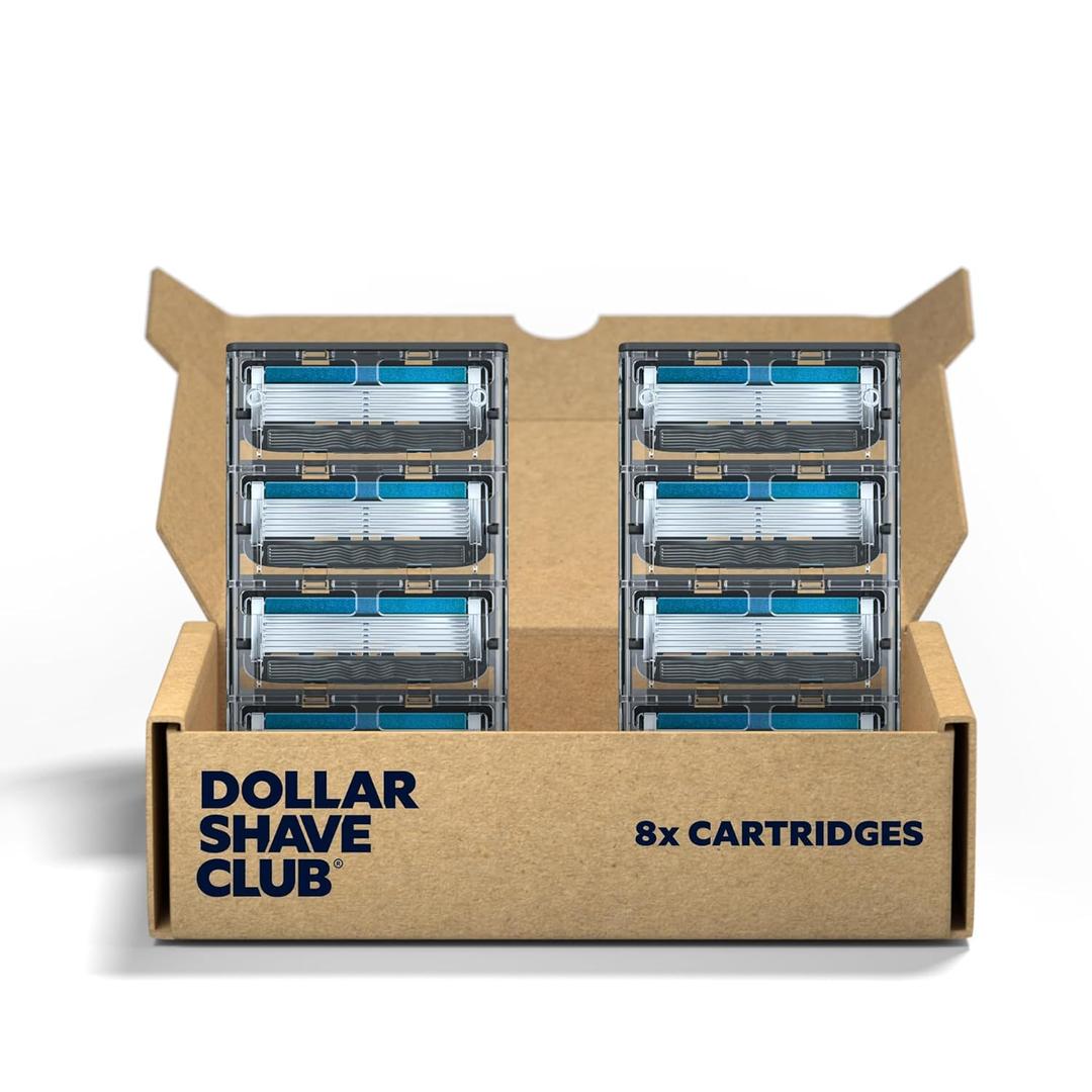 Dollar Shave Club6 Blade Razor Refills (8 Pack) | 6 Stainless Steel Blades for a Close & Comfortable Shave