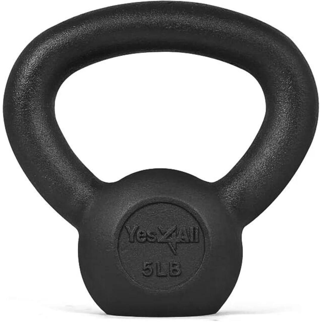 Yes4All5-80 lbs Cast Iron Kettlebell for Dumbbell Weights Exercises, Gym, Full Body Home Workout Equipment, Push up, Grip and Strength Training