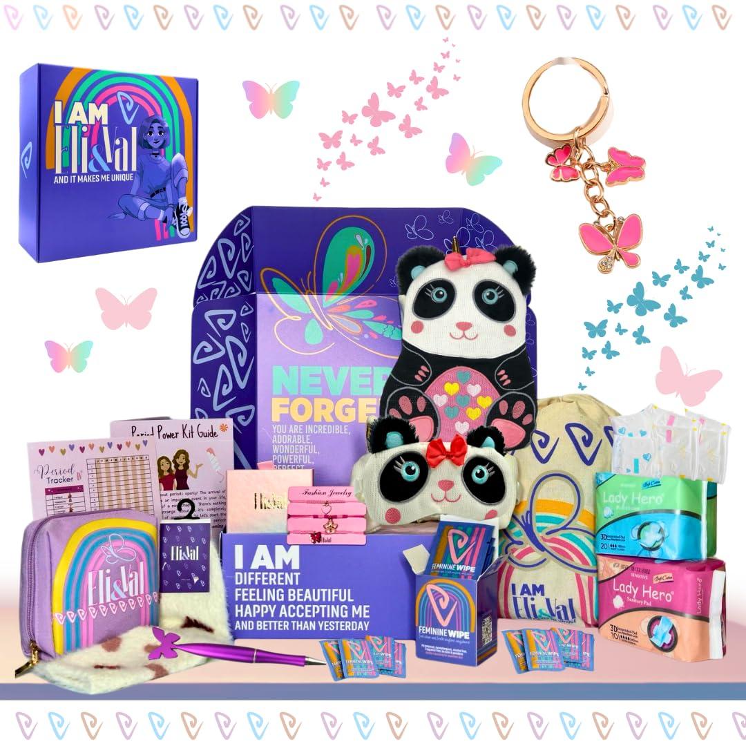 Modern Style First Period Kit Gift for Girls 9-10-12: Celebration Starter | School Essentials | Teen Tween PreTeen - Welcomes, Educates, Empowers, Connects - Welcome to Womanhood (Owl)