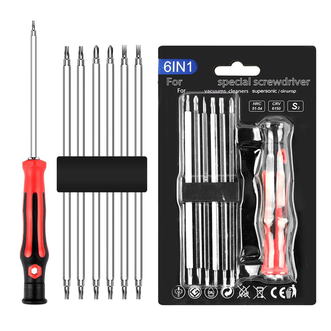 MUSOSU 6 in 1 Screwdriver Repair Tool Kits for Dyson V6 V7 V8 V10 V11 Vacuum Cleaner and Hair Dryer Attachment Parts