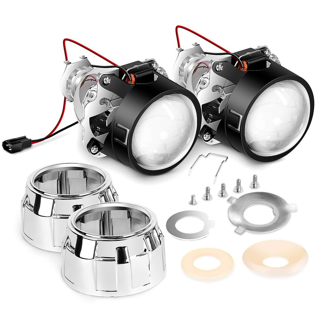 Nilight 2.5" LHD H1 Bi-xenon HID Projector Lens Low High Beams with Shrouds For H4 H7 H11 9005 9006 9007 H13 Headlight