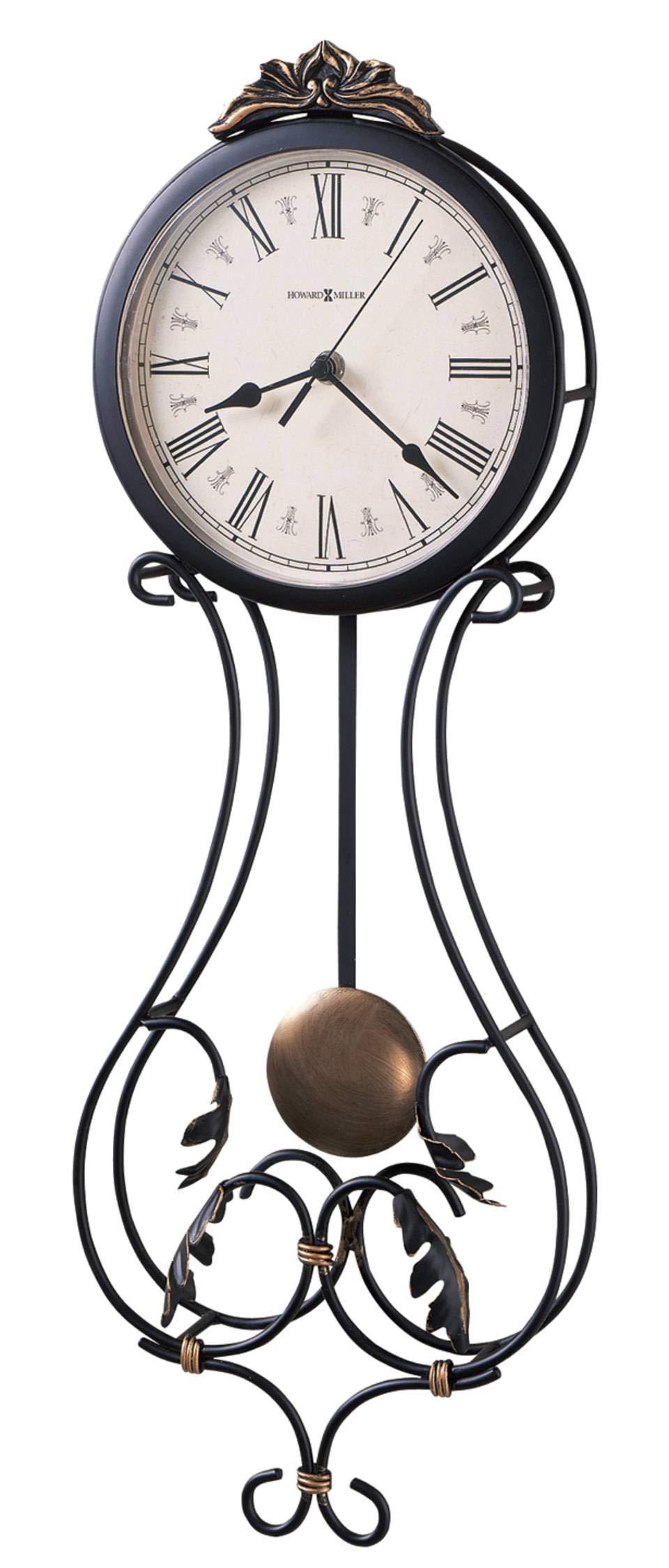 Howard Miller Peacock II Wall-Clocks, Charcoal Gray