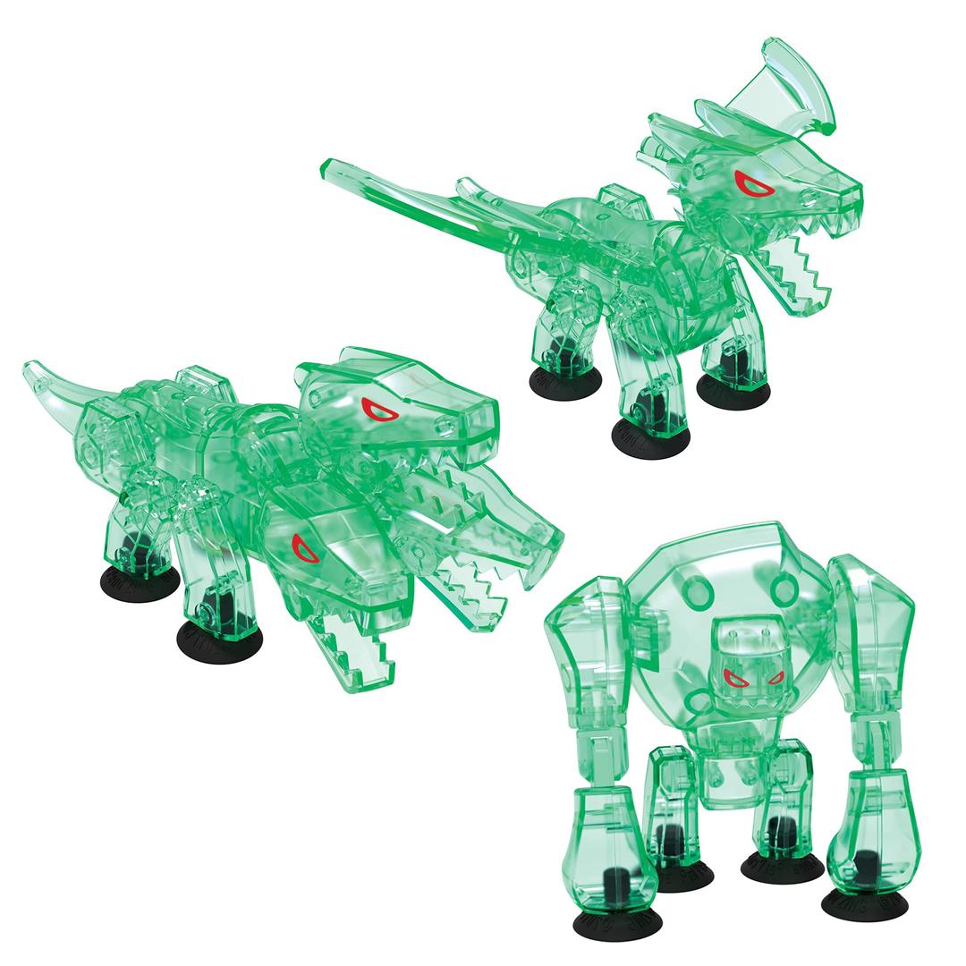 Zing Stikbot Glow in The Dark Mega Monsters, Complete Set of 3 Stikbot Collectable Glowing Monster Action Figures, Create Stop Motion Animation