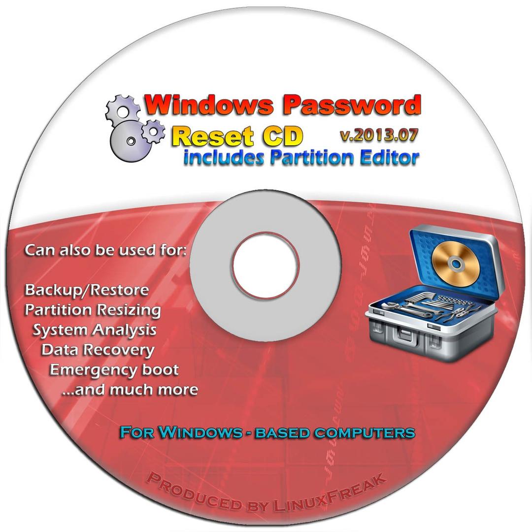 Advanced Recovery Boot Password Reset CD Disc for Windows XP, Vista, 7, 8 (All Versions of Windows - 32 / 64 bit Editions)