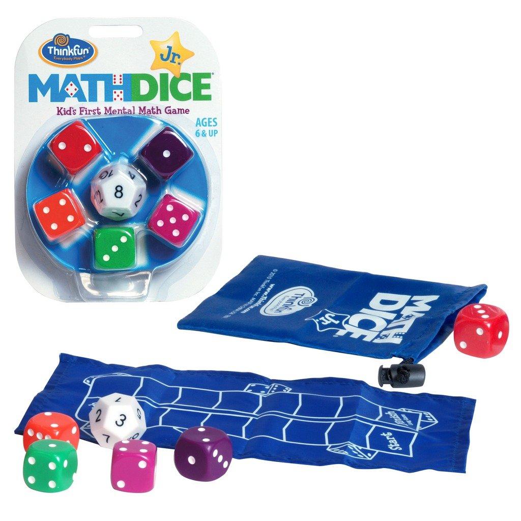 ThinkFunMath Dice Junior Game - Engaging Math Skills Builder | Perfect for Kids Aged 6+ | Aids in Mental Agility | Toy of the Year Nominee