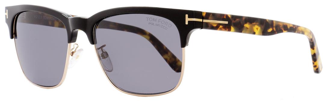 Tom Ford Polarized Sunglasses - FT0386 01D - Shiny Black/Smoke 55mm