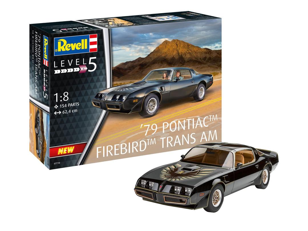 Revell RV07710 1:8-Pontiac Firebird Trans Am, Unpainted