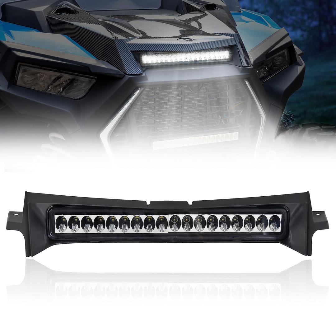 Front LED Auxiliary Light for Polaris RZR XP 1000 19-23, Hood Scoop Light DRL Accent LED Light Bar for Polaris RZR XP 1000 / XP 4 1000 / TURBO XP 4 / TURBO S 4 2019-2023 Accessories