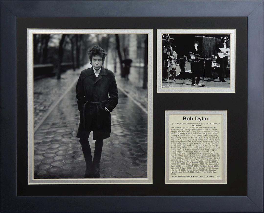 Legends Never Die Bob Dylan Framed Photo Collage, 11 by 14-Inch