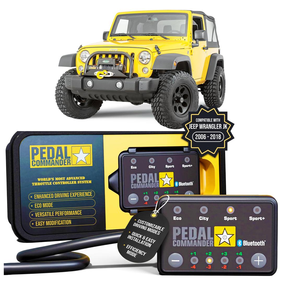 PEDAL COMMANDER for Jeep Wrangler JK 2006-2018 Throttle Response Controller Fits: Unlimited, Sport, Sahara, Rubicon, Mojave, 2.8L 3.6L 3.8L, Jeep Wrangler Accessories